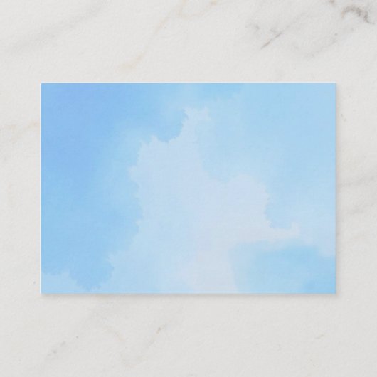 ブルーエレファントベビーシャワーブックリクエストカード – かわいい エンクロージャーカード (裏面)