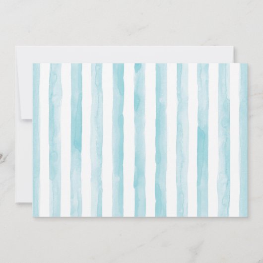 ブルーエレファントベビーシャワー招待状、少年 招待状 (裏面)