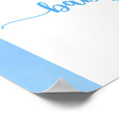 ブルーエレファントベビーシャワー歓迎サイン – Watercolo ポスター