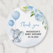 ブルーエレファントベビーシャワー フェイバータグ (正面)