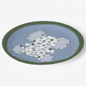 ブルーエレファントベビーシャワー ペーパープレート (アングル)