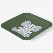 ブルーエレファントベビーシャワー ペーパープレート (傾斜あり)