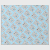 ブルーエレファントベビーシャワー ラッピングペーパー (フラット)