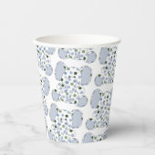 ブルーエレファントベビーシャワー 紙コップ (正面)