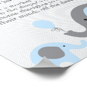 ブルーエレファントベビージャーおむつ思考サイン ポスター (角)