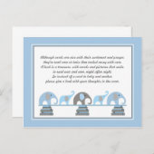 ブルーエレファントベビージャーブックリクエストカード インビテーションポストカード (正面/裏面)