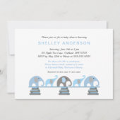 ブルーエレファントベビー初の図書館赤ちゃんシャワー 招待状 (正面)