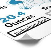 ブルーエレファントベビー誕生統計 ポスター (角)