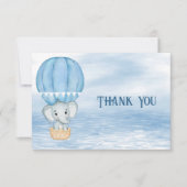 ブルーエレファントホットエアバルーンサンキューカード サンキューカード (正面)