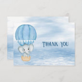 ブルーエレファントホットエアバルーンサンキューカード サンキューカード (正面/裏面)
