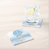 ブルーエレファントホットエアバルーン紙コースター スクエアペーパーコースター (インサイチュ)