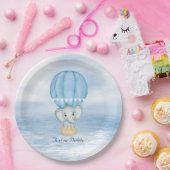 ブルーエレファントホットエアバルーン紙プレート ペーパープレート (パーティー)