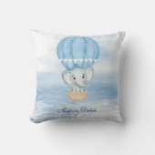 ブルーエレファントホットエアバルーン装飾用クッション クッション (正面)