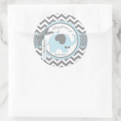 ブルーエレファントボウタイシブロンプリントバプテスマ ラウンドシール (バッグ)