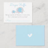 ブルーエレファントボーイおむつラッフルチケット エンクロージャーカード (正面/裏面)