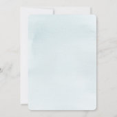 ブルーエレファントボーイ赤ちゃんシャワー招待状カード 招待状 (裏面)