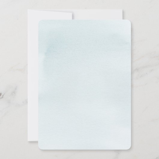 ブルーエレファントボーイ赤ちゃんシャワー招待状カード 招待状 (裏面)