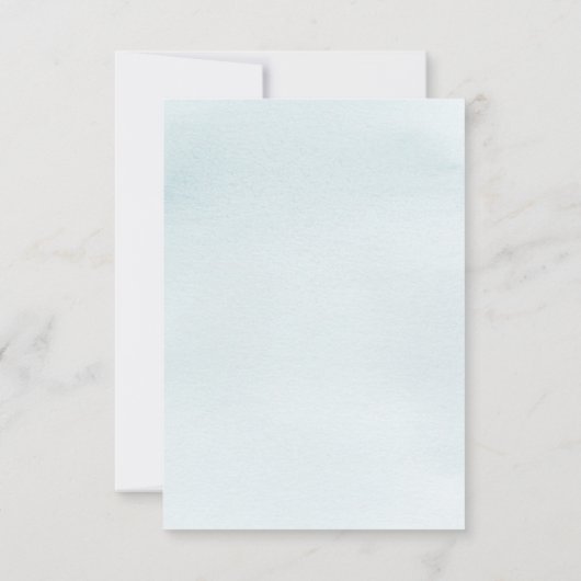 ブルーエレファントボーイ赤ちゃんシャワー招待状カード 招待状 (裏面)