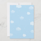 ブルーエレファントボーイ赤ちゃんシャワー招待状 招待状 (裏面)