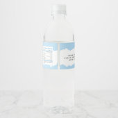 ブルーエレファントボーイ赤ちゃんシャワー水ボトルラベル ペットボトルラベル (裏面)