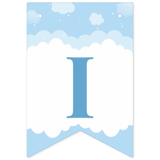 ブルーエレファントボーイ赤ちゃんシャワー男の子 バンティングフラッグ (第2の旗)