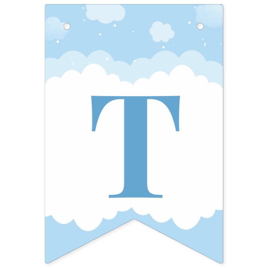 ブルーエレファントボーイ赤ちゃんシャワー男の子 バンティングフラッグ (第3の旗)