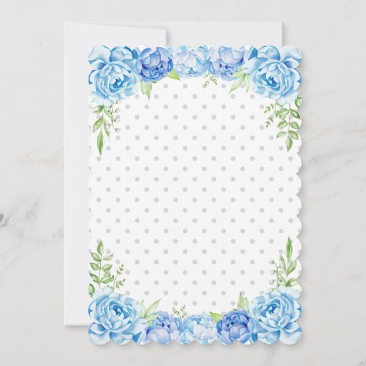 ブルーエレファントボーイ1st最初の2歳の誕生日パーティー 招待状 (裏面)