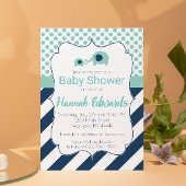 ブルーエレファントママ&ベビーシャワー招待状 招待状