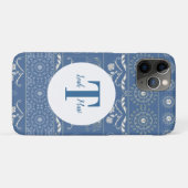 ブルーエレファントマンダラ Case-Mate iPhoneケース (裏面(横))