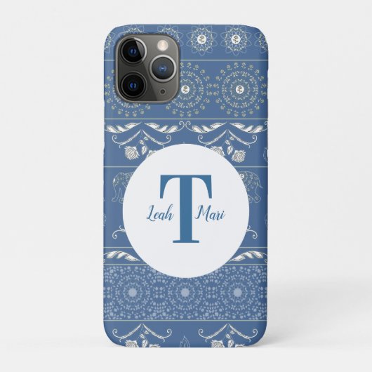 ブルーエレファントマンダラ Case-Mate iPhoneケース (裏)