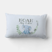 ブルーエレファント子供部屋枕 ランバークッション (裏面)