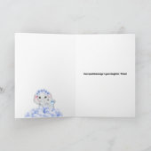 ブルーエレファント男の赤ちゃん誕生のお知らせ カード (内部)