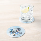 ブルーエレファント紙コースター ラウンドペーパーコースター (インサイチュ)