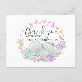 ブルーエレファント蝶サンキューカード ポストカード