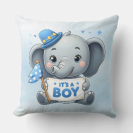 ブルーエレファント装飾用クッション クッション