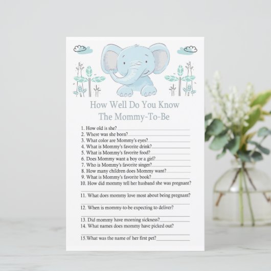 ブルーエレファント赤ちゃんシャワーをどれだけ知っているか (スタンド正面)