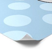 ブルーエレファント – かわいい男の赤ちゃんズルーム子供部屋 ポスター (角)