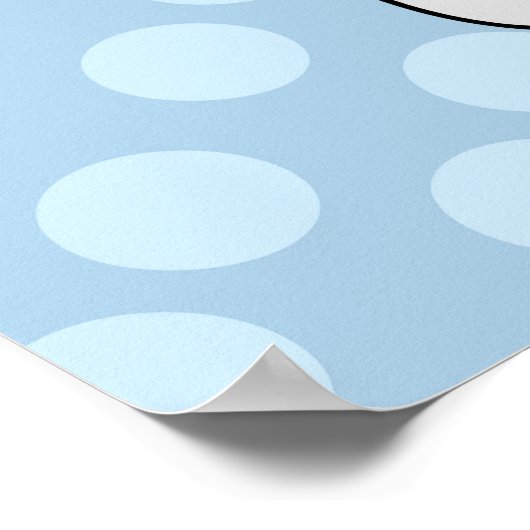 ブルーエレファント - かわいい赤ちゃん男の子の部屋のベビーサークル ポスター (角)