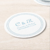 ブルーエンキルドラウンド紙コースター ラウンドペーパーコースター (アングル)