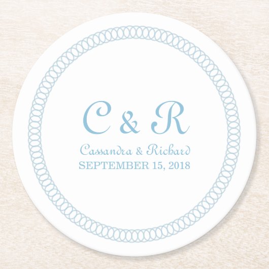 ブルーエンキルドラウンド紙コースター ラウンドペーパーコースター (正面)