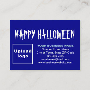 ブルーエンクロージャカードでのビジネスのハロウィーンの挨拶 エンクロージャーカード
