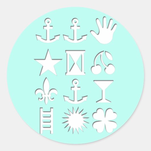 ブルーエンコードメッセージ友好Roun St ラウンドシール (正面)