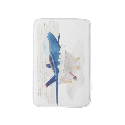 ブルーエンジェルはたらいジェット機で行きました バスマット (正面縦)