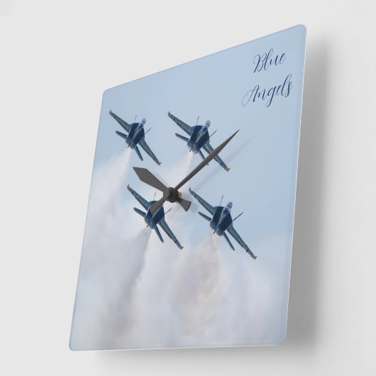 ブルーエンジェルス時計 スクエア壁時計 (傾斜)