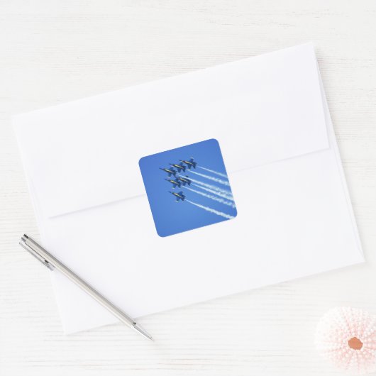 ブルーエンジェルズフライバイ2006フリートウィーク2 スクエアシール (封筒)