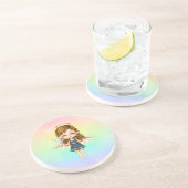 ブルーエンジェルピクセルアート コースター (側面)