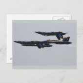 ブルーエンジェル飛んでいるズオーバーペンサコーラビーチ,フロリダ ポストカード (正面/裏面)