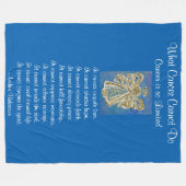 ブルーエンジェル・チェモ毛布ががんにできないこと フリースブランケット (正面(横))