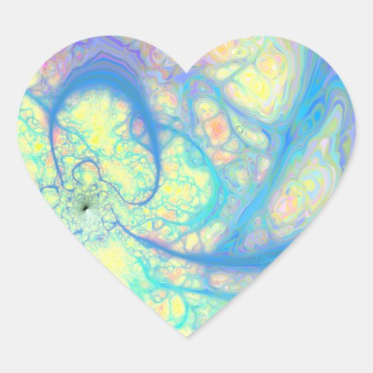 ブルーエンジェル – Cosmic Azure & Lemon ハートシール (正面)