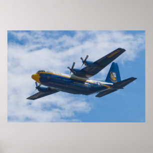 ブルーエンジェルC-130の脂肪アルバートの側面の打撃 ポスター